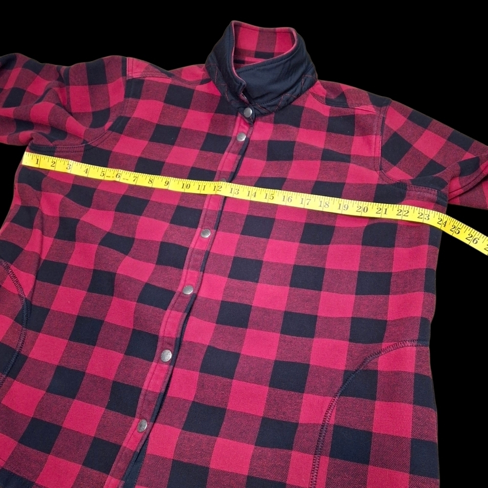 Orvis Fleece Lined Red Buffalo Plaid Flannel Shacket Shirt Jacket Women Size XXL - Picture 14 of 16